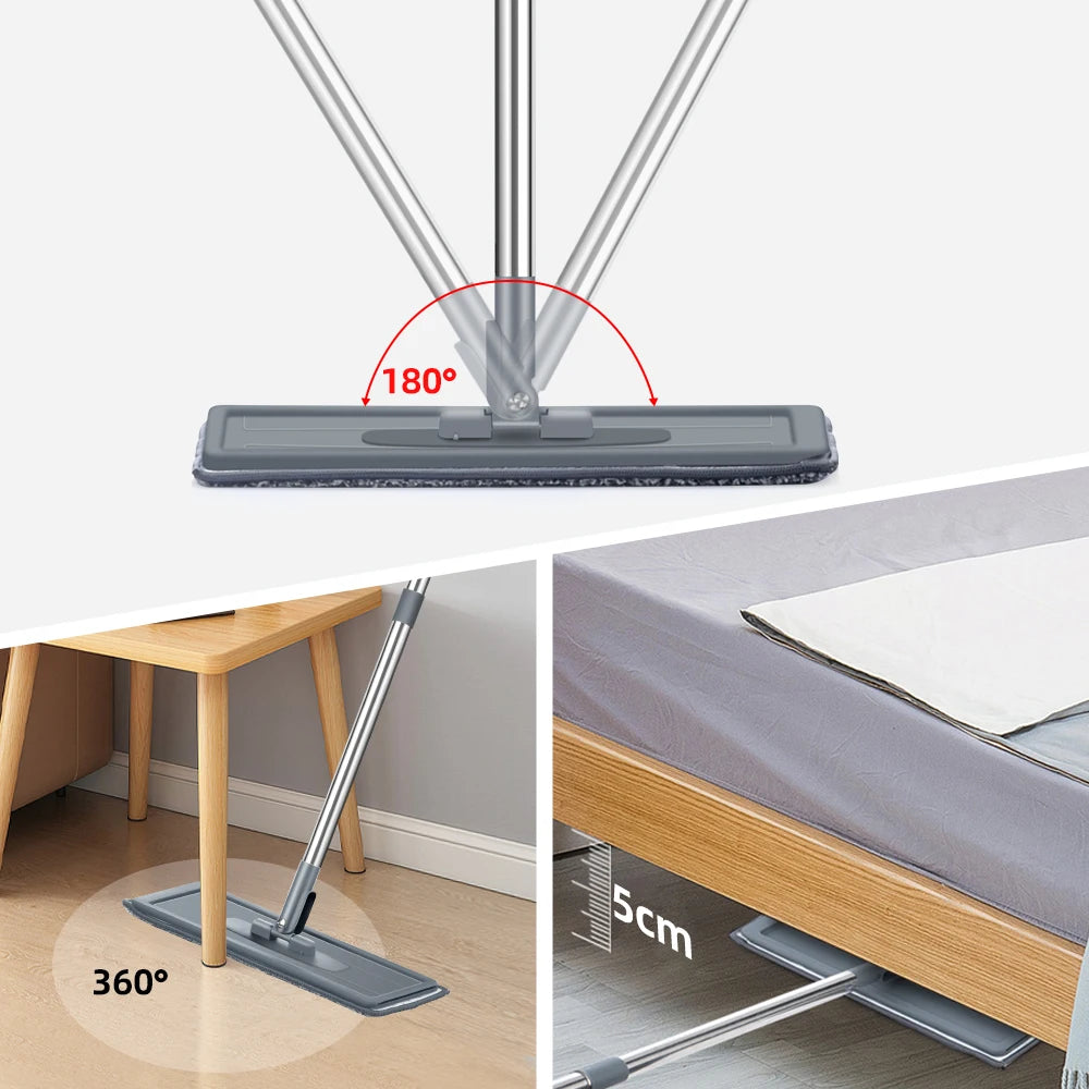 Flat Floor Mop and Bucket Set