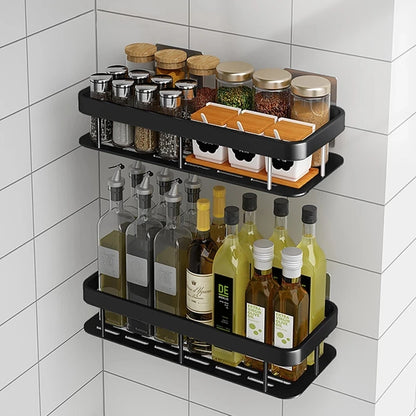 No-Drill Wall Mount Bathroom Corner Shelf