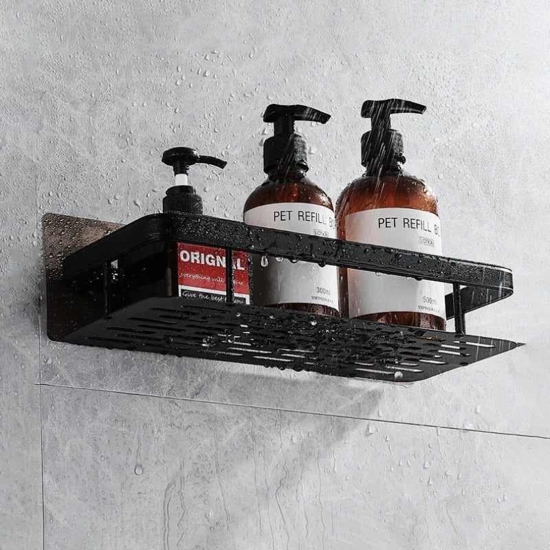 No-Drill Wall Mount Bathroom Corner Shelf