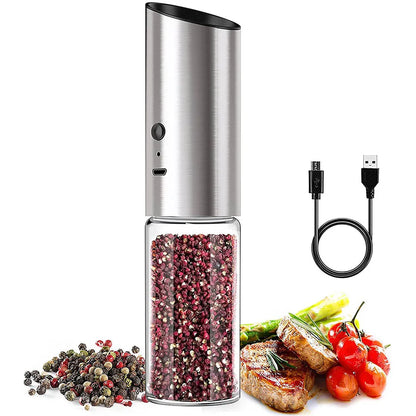 USB Rechargeable Electric Salt & Pepper Grinder Set