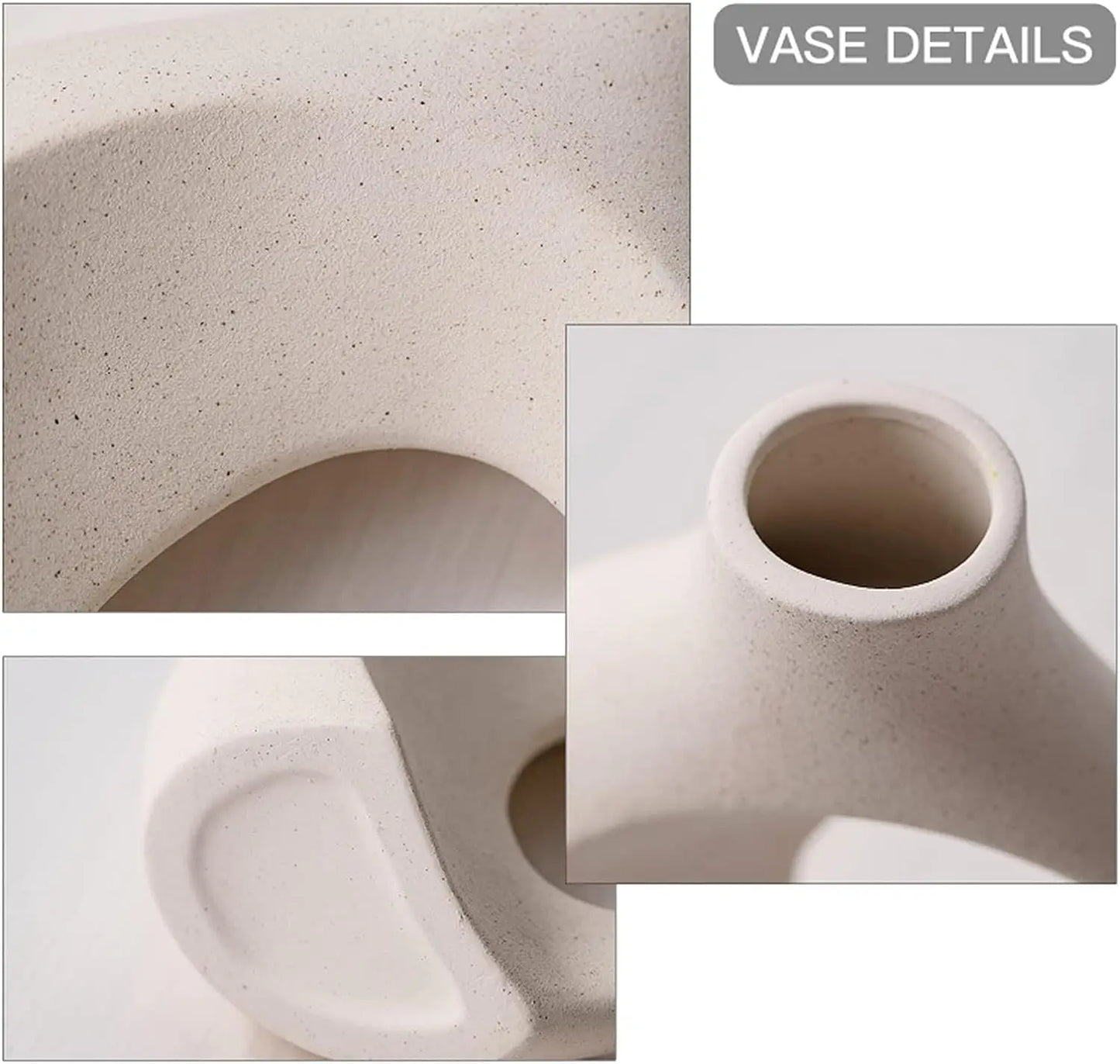 White Ceramic Vase Set