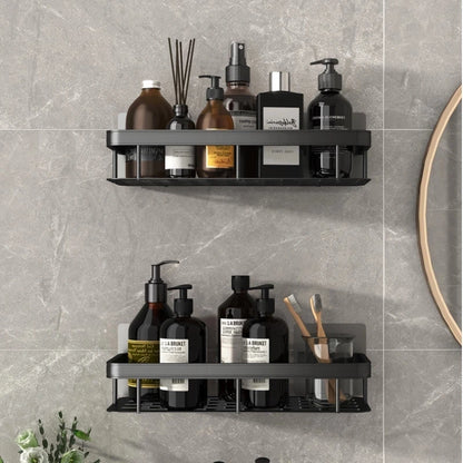 No-Drill Wall Mount Bathroom Corner Shelf