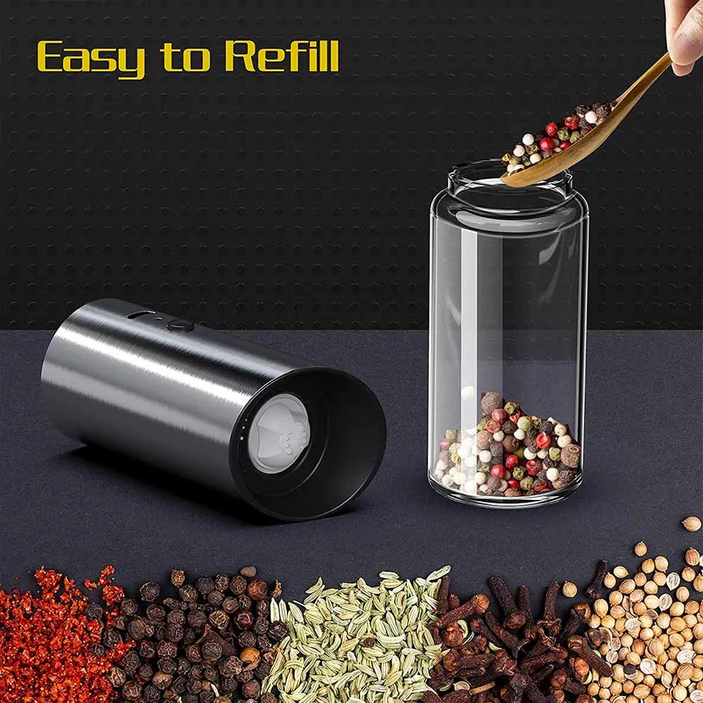 USB Rechargeable Electric Salt & Pepper Grinder Set